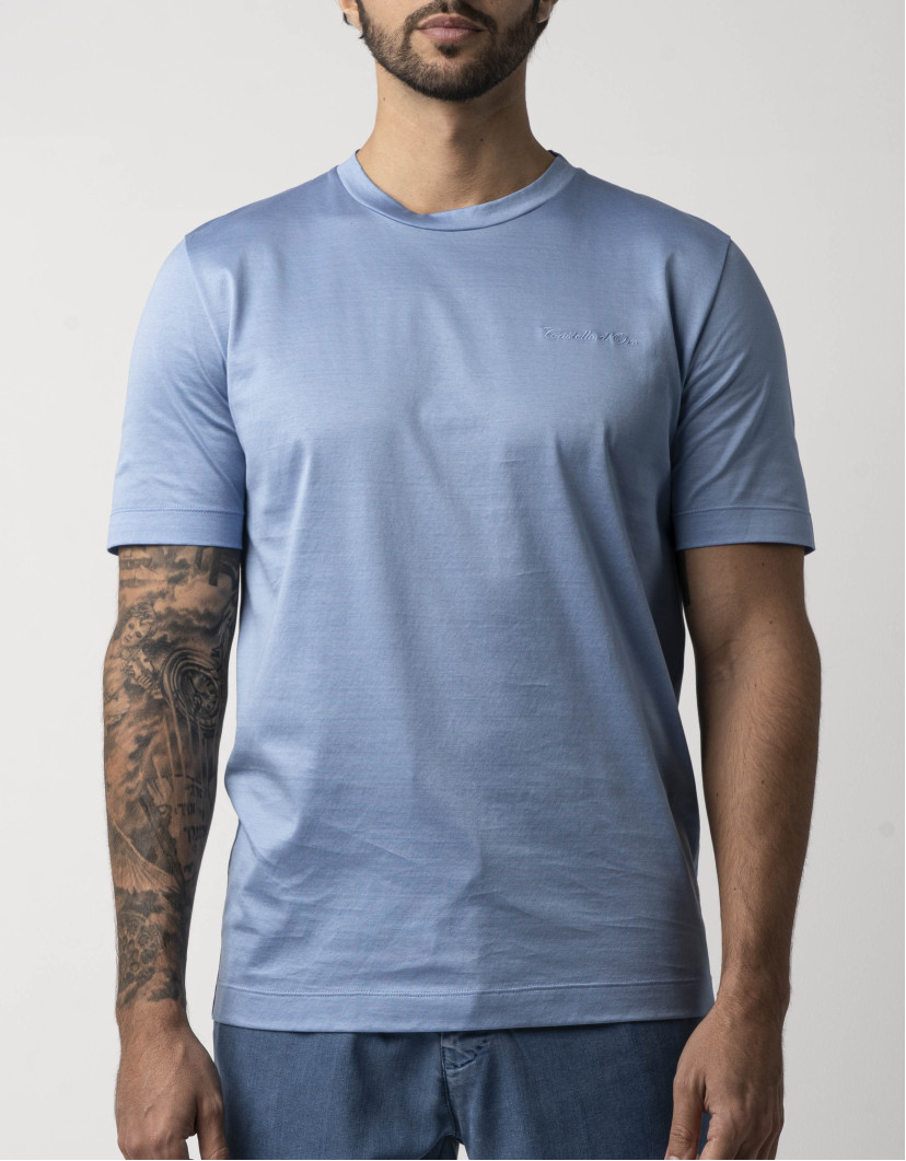 Castello d'Oro Light Blue T-shirt 100% Cotton Regular Fit image